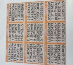 BINGO - 50 PAQUETS DE 6 FEUILLES NEUF FACES (GRILLES)